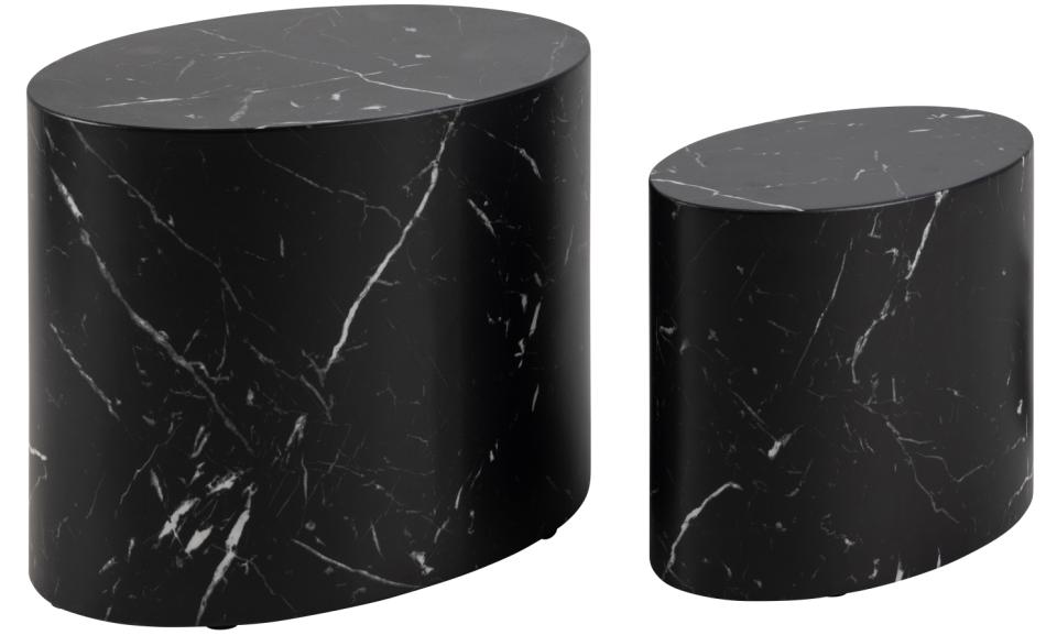 Kafijas galds Mic 48x33x40 cm, 40x24,5x33 cm melns - N1 Home