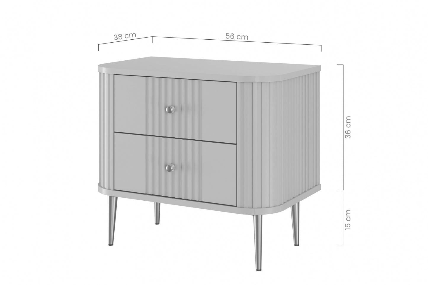 Naktsskapītis (2) Vespa 56/51/38 cm melns/zelts - N1 Home