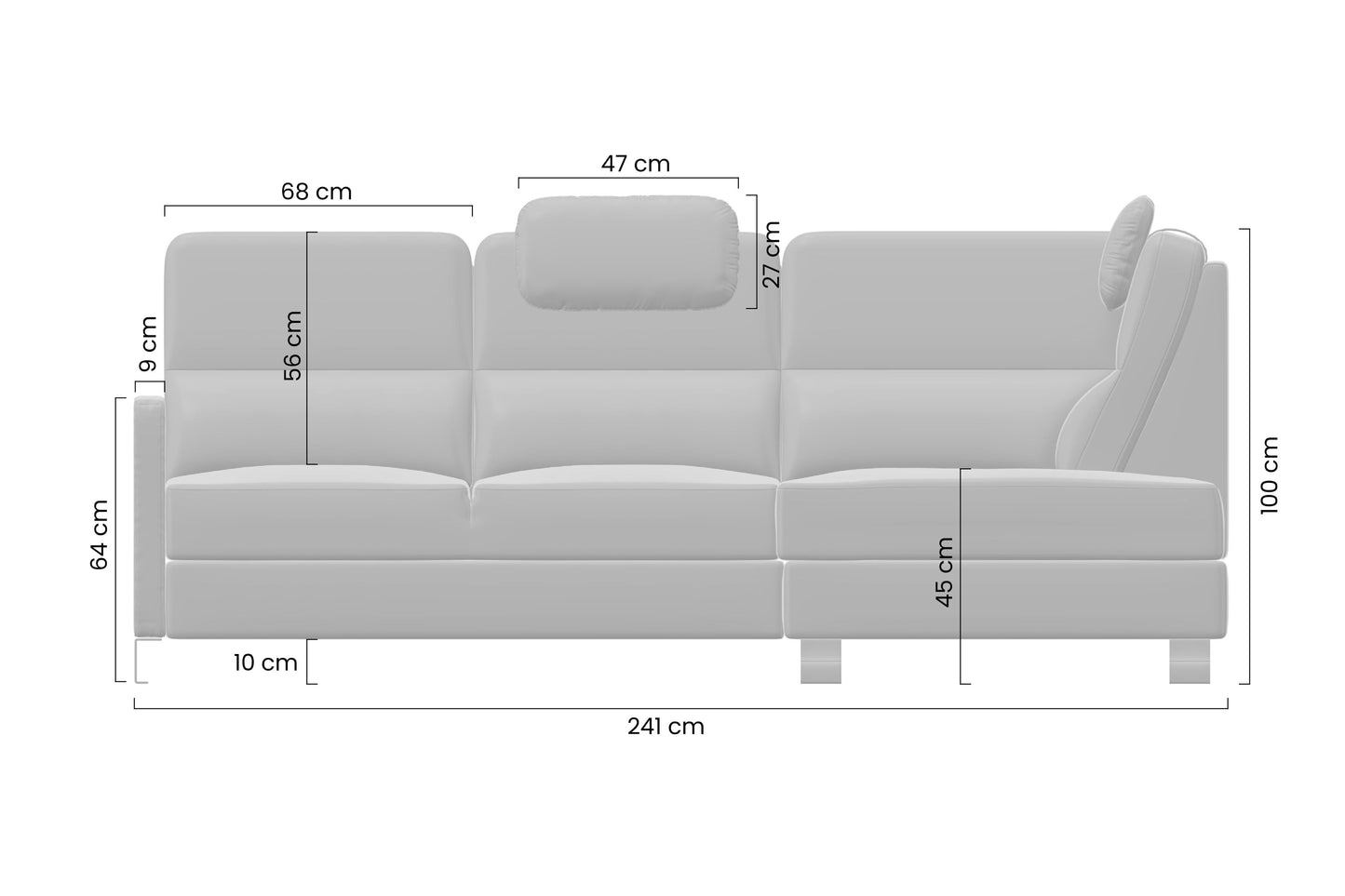 Dīvāns Loar 241/100/180 cm Perfect Harmony 07