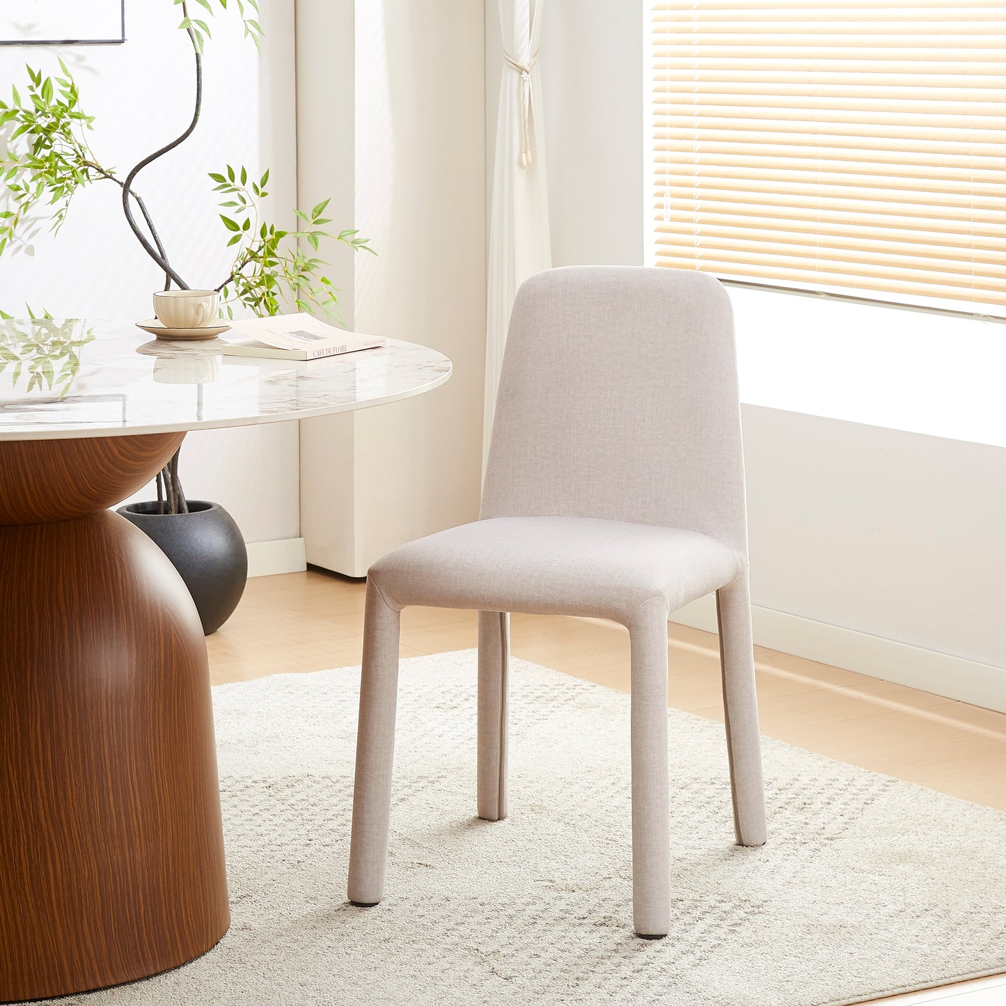 Krēsls Vokas 44/84/55 cm gaiši bēšs