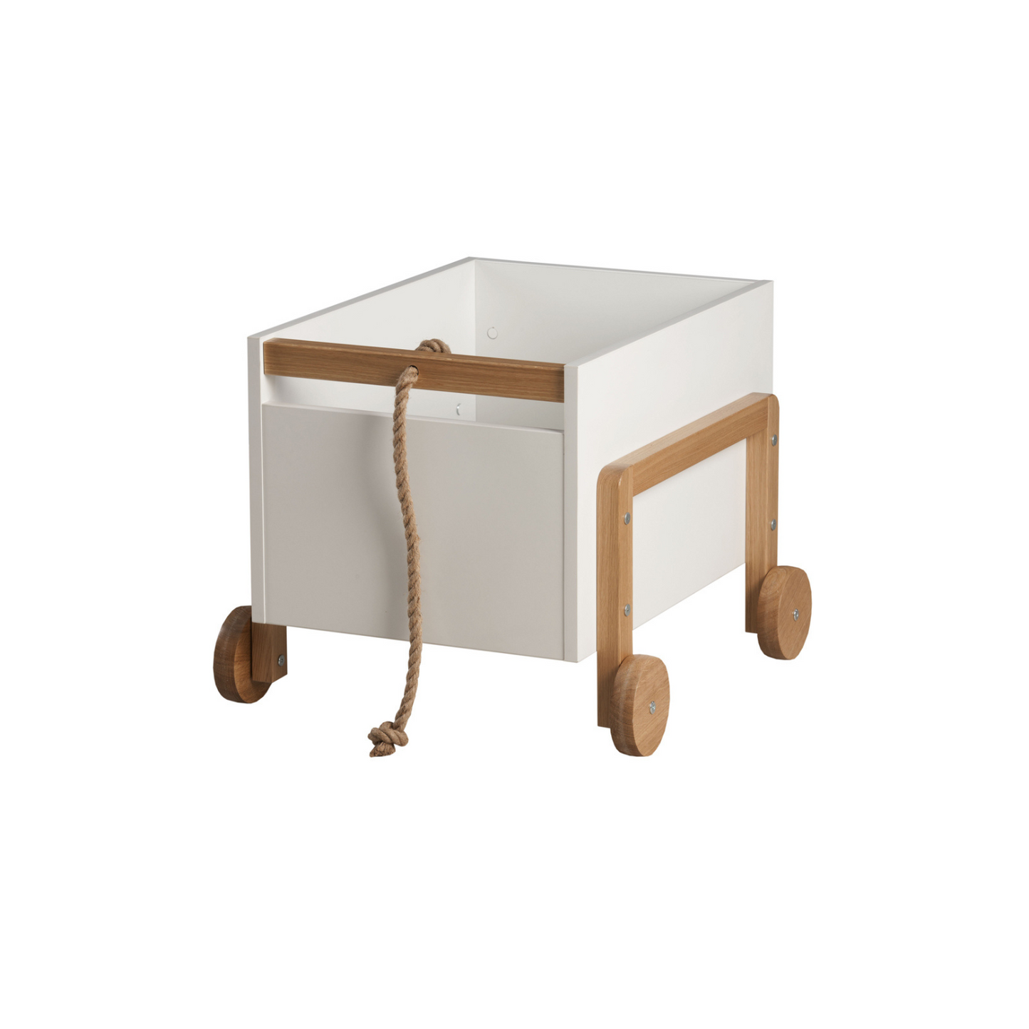 SIOTTE Bērnu rotaļlietu lāde uz ritenīšiem, balta - N1 Home