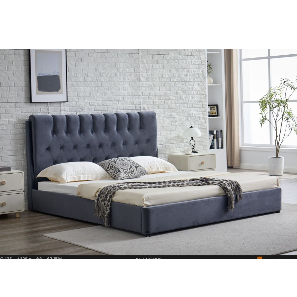 Gulta Impes New 140*200,160*200,180*200 cm pelēks - N1 Home