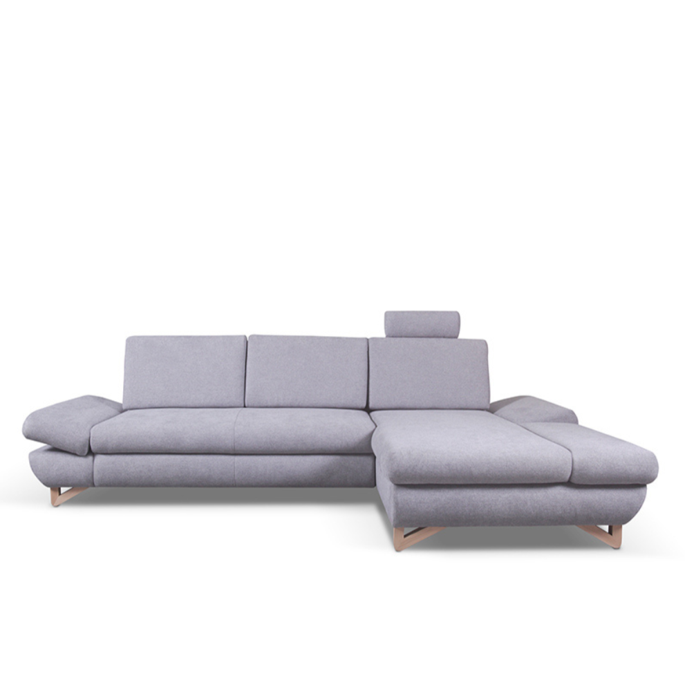 Dīvāns Avesa 284/82-100/96-166 cm pelēks - N1 Home