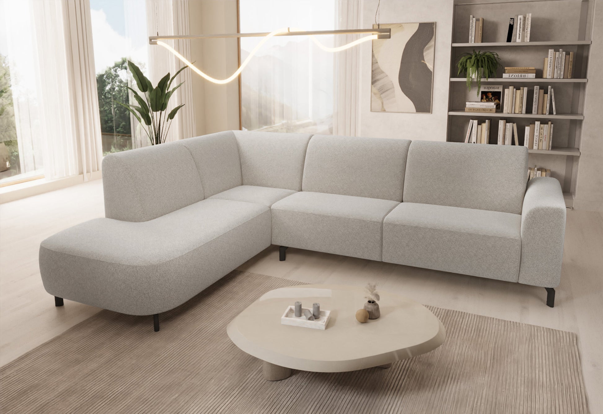 Dīvāns Luna 277/88/218 cm Raven 22 - N1 Home