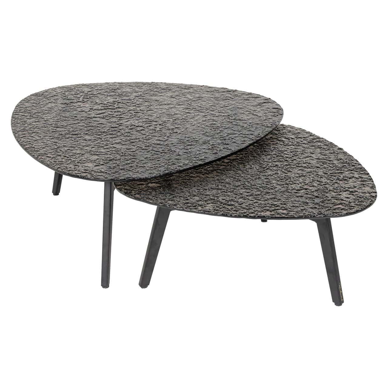 Kafijas galds Riley (Set of 2) Richmond Interiors 82/35/82 cm melns - N1 Home