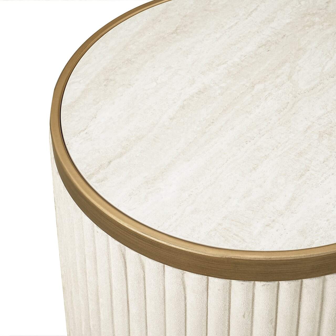 Kafijas galds Tivoli (Set of 2) Richmond Interiors 50/56/50 cm balts