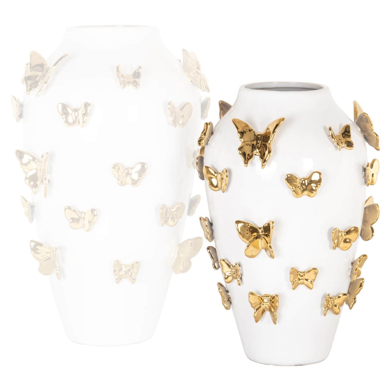 Vāze Butterfly S Richmond Interiors 25/25/38 cm balts
