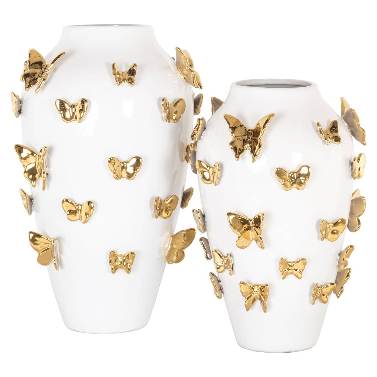 Vāze Butterfly S Richmond Interiors 25/25/38 cm balts
