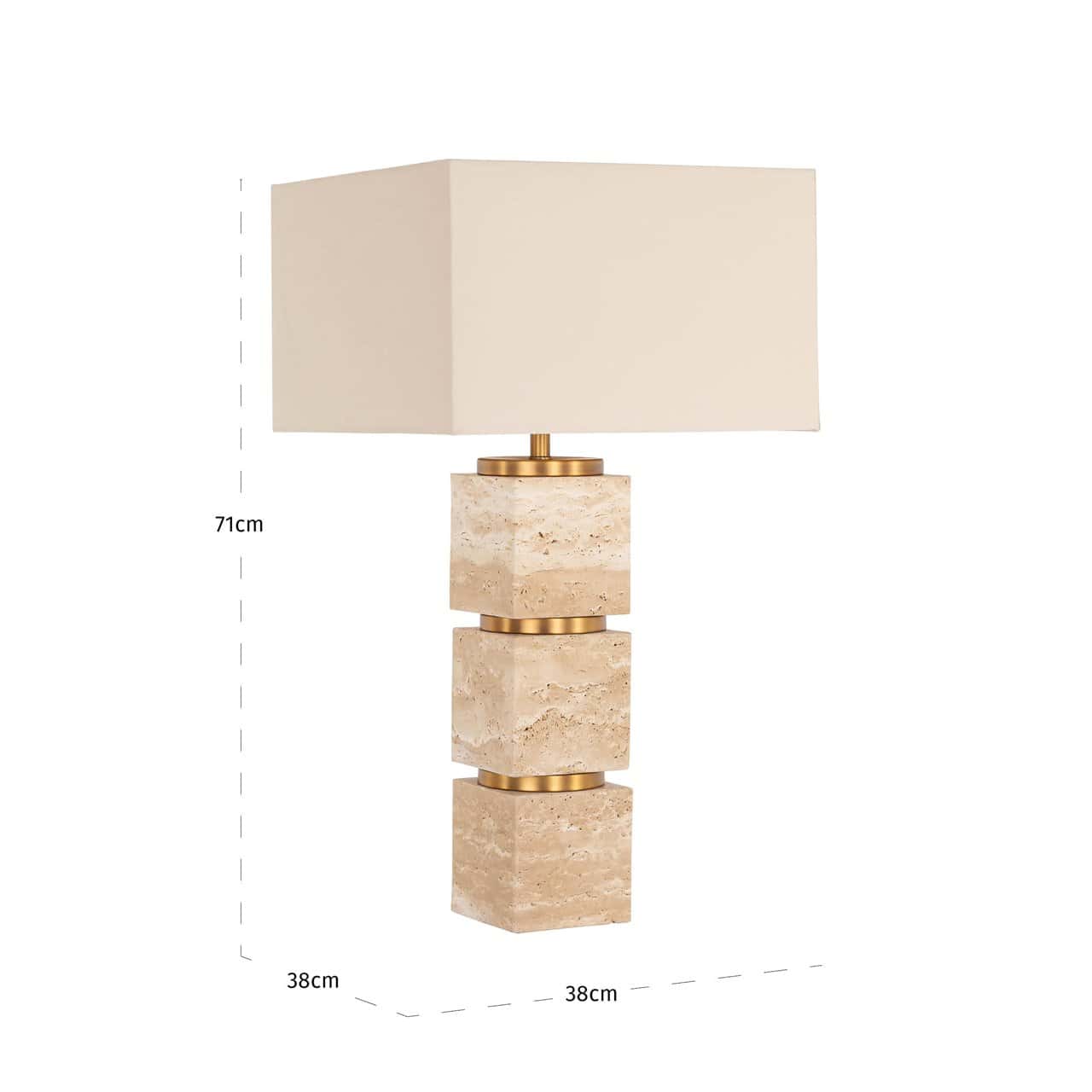 Galda lampa Jaella Richmond Interiors 38/38/71 cm bēšs