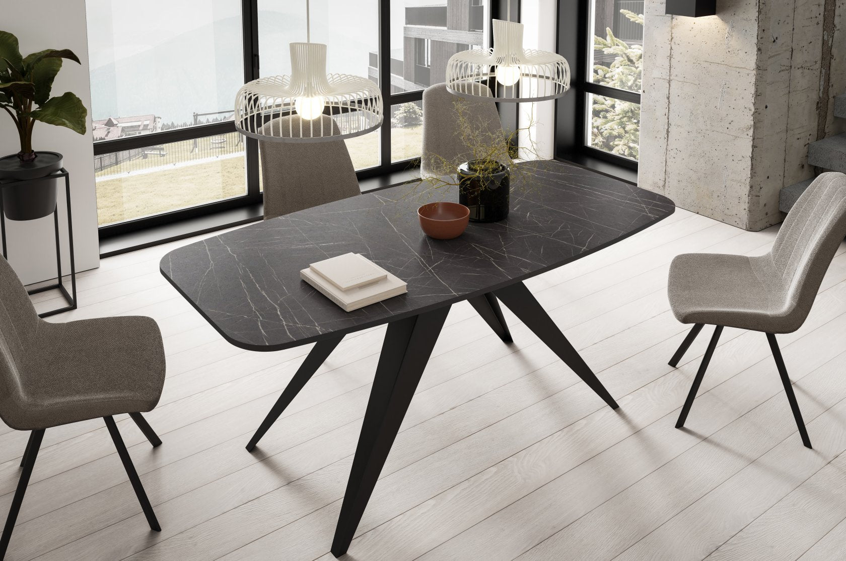 Galds Fery 76/160/80; 76/180/90 cm Kremona terrakota/kašmirs - N1 Home