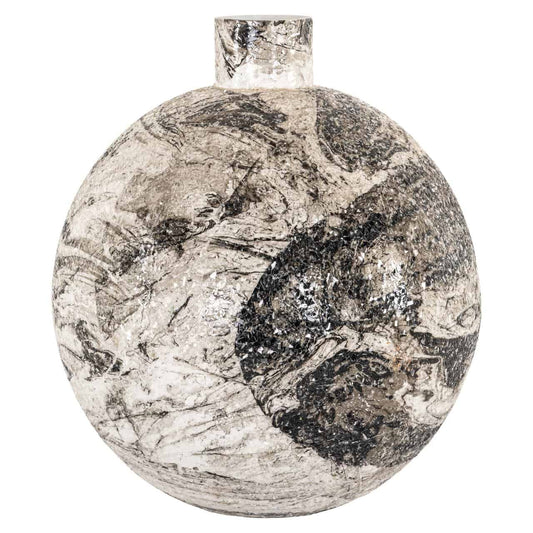 Vāze Delisha Richmond Interiors 36/36/40 cm balts/melns