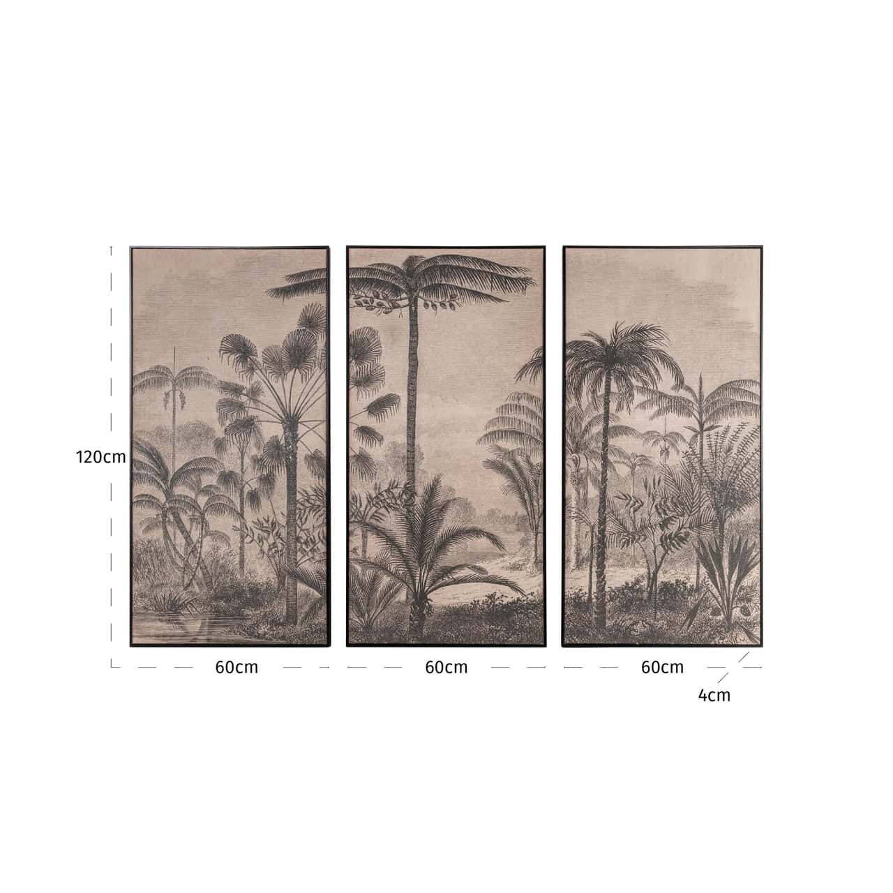 Sienas māksla Rhapsody(Set of 3) Richmond Interiors 4/180/120 cm brūns