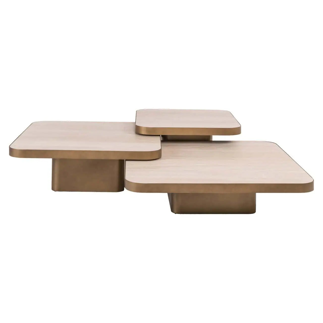 Kafijas galds Cumulus beige (Set of 3) Richmond Interiors 25/100/100 cm bēšs - N1 Home