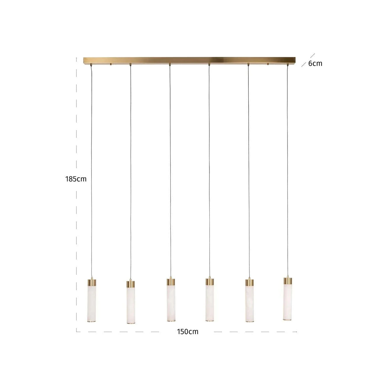 Griestu lampa Elaris Richmond Interiors 6/150/185 cm balts