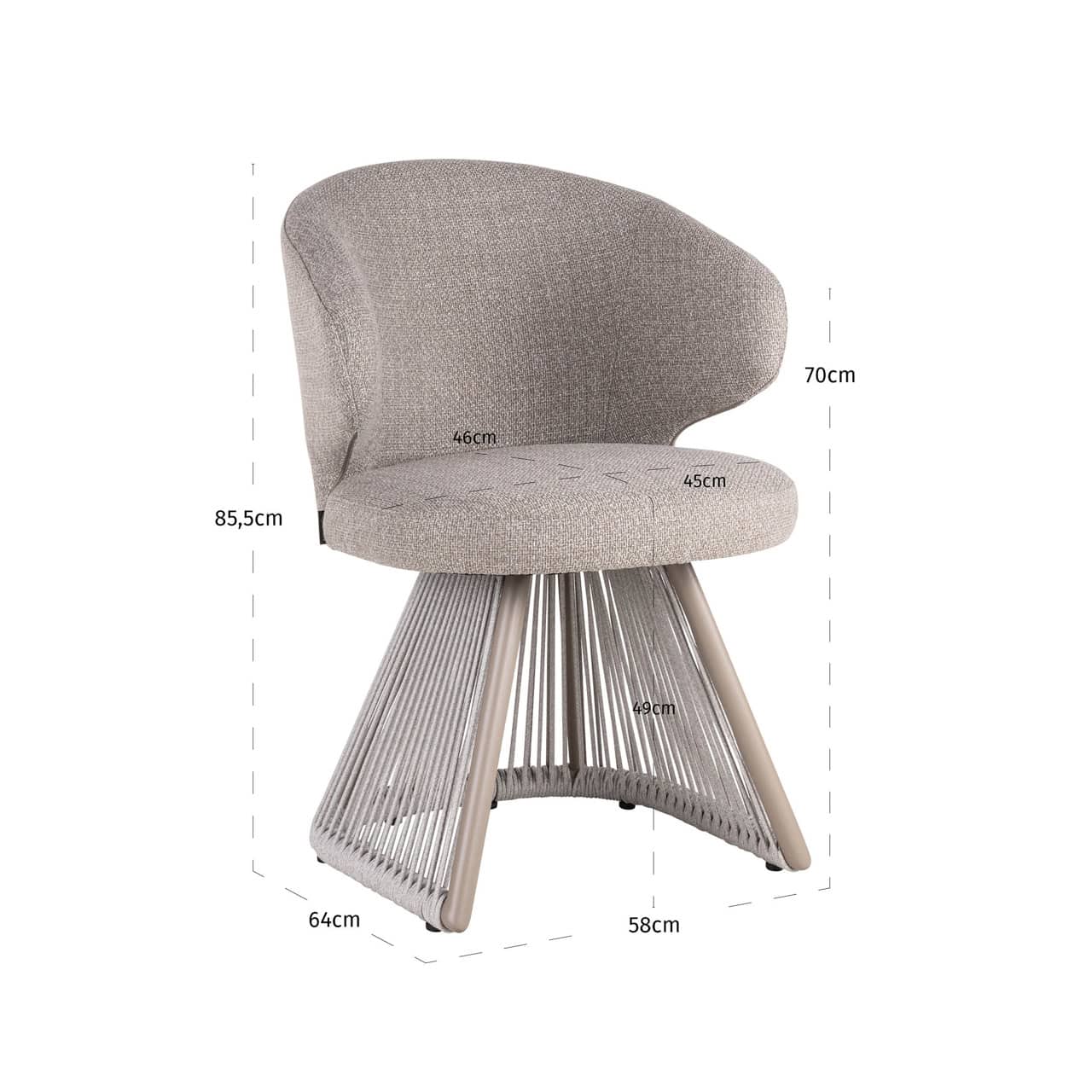 Āra ēdamistabas krēsls Nuba Richmond Interiors 58/64/81 cm beige alpine