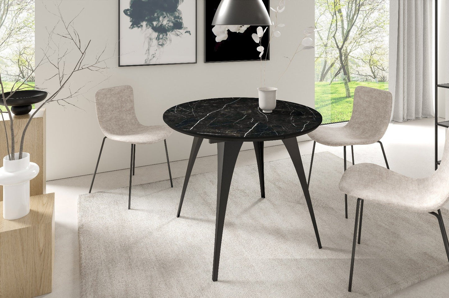 Galds Karmines 100/76 cm Desire TRI - D Black - N1 Home