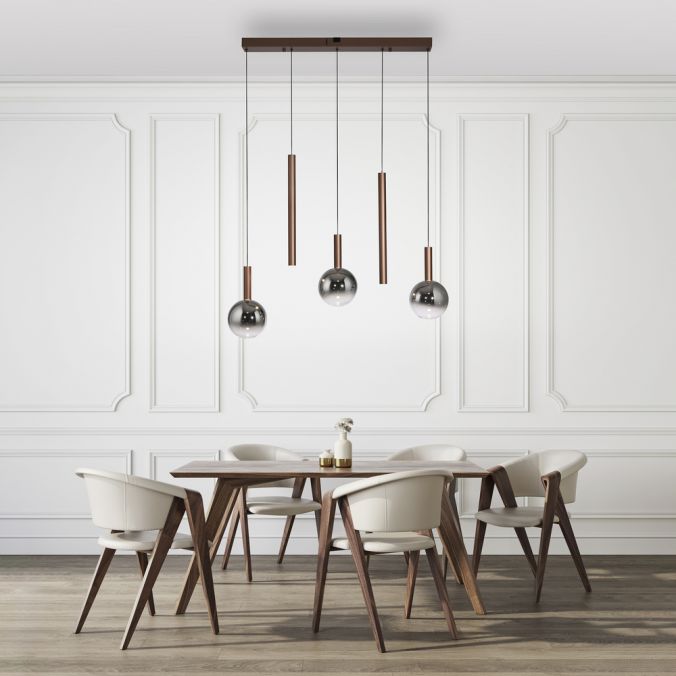 Piekaramā lampa BOWL 180/18/100 cm brūns