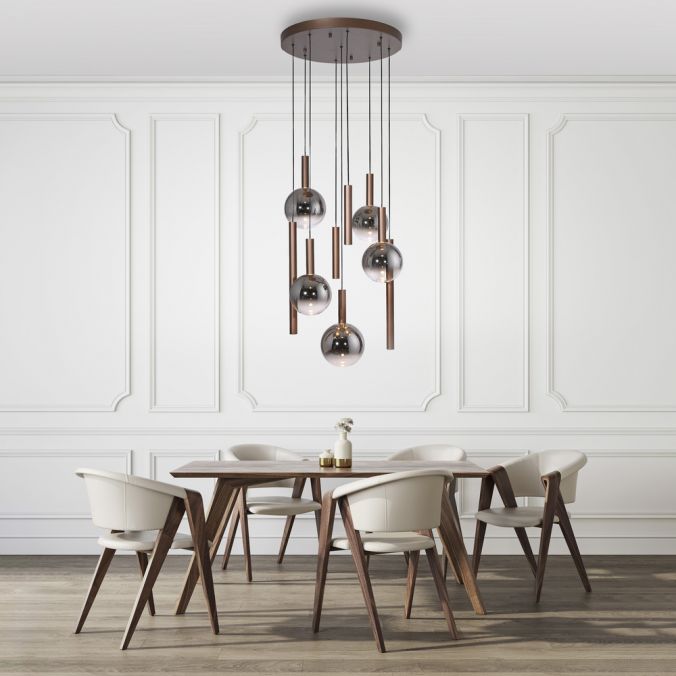 Piekaramā lampa BOWL 180/63/63 cm brūns