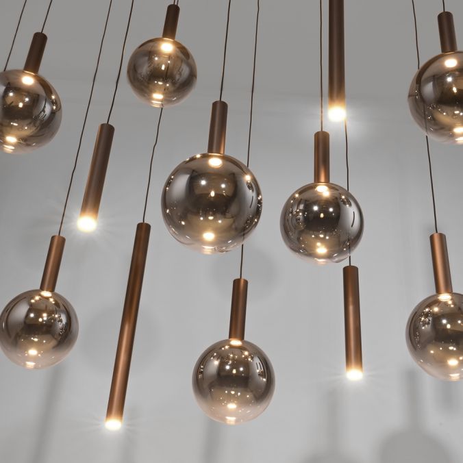 Piekaramā lampa BOWL 180/63/63 cm brūns