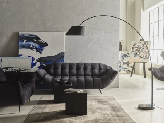 Dīvāns AIZ 200/94/82 cm bordo, antracīts; 222/82/94 cm skin - N1 Home