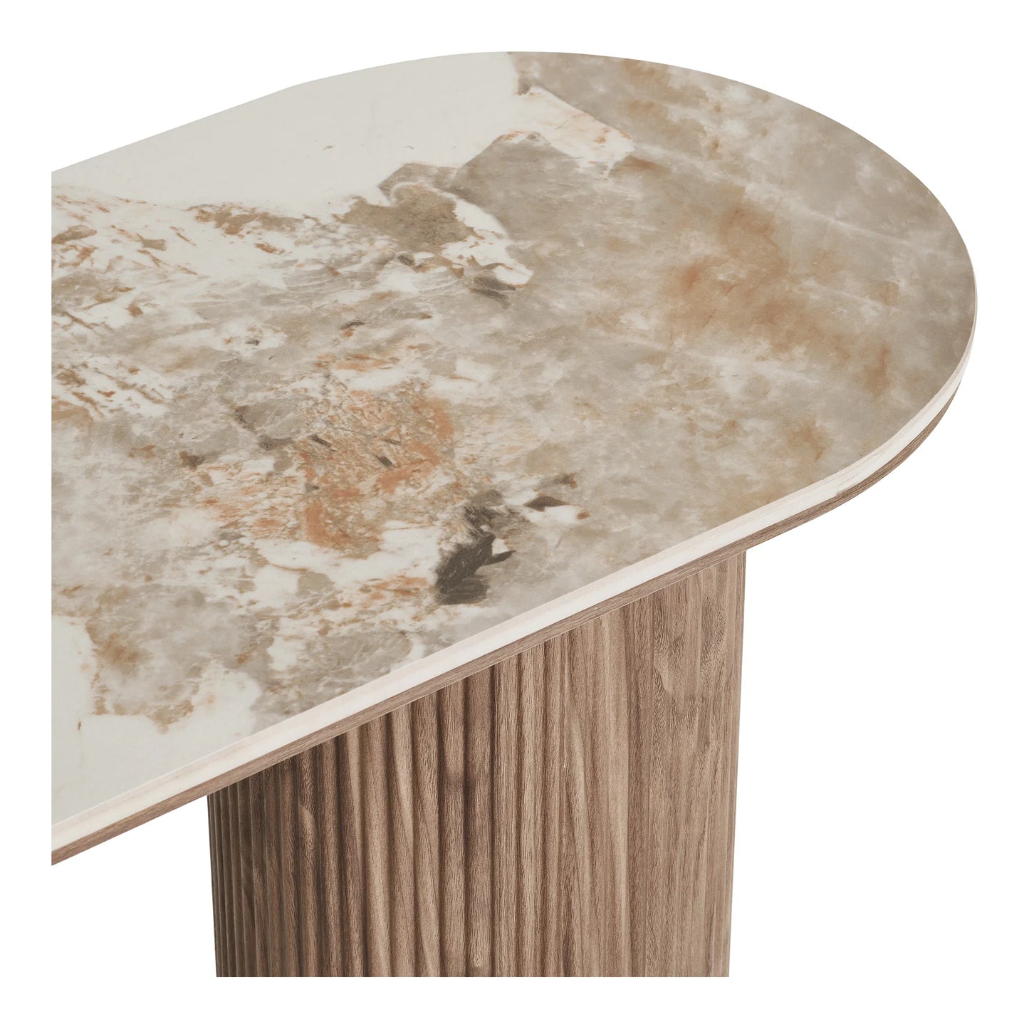 Konsole Afira 120/40/78 cm balts/brūns