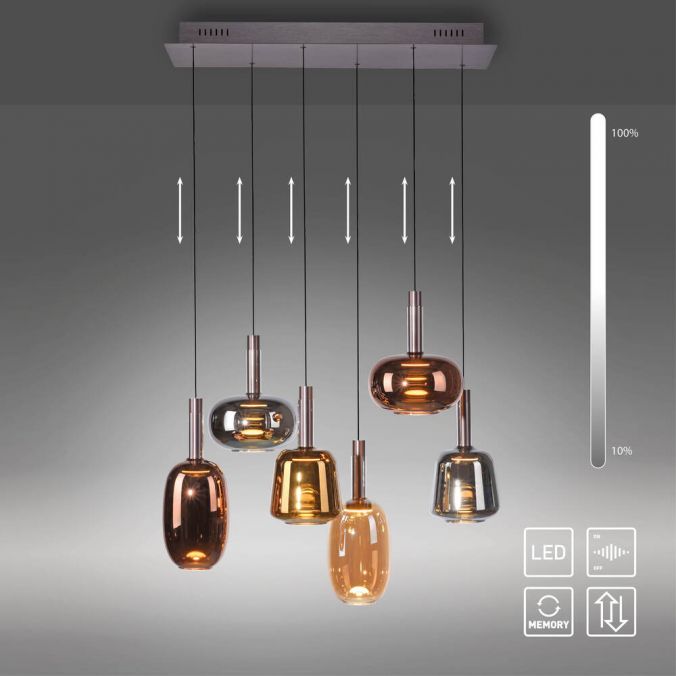 Piekaramā lampa Irides 200/42/75 cm brūns