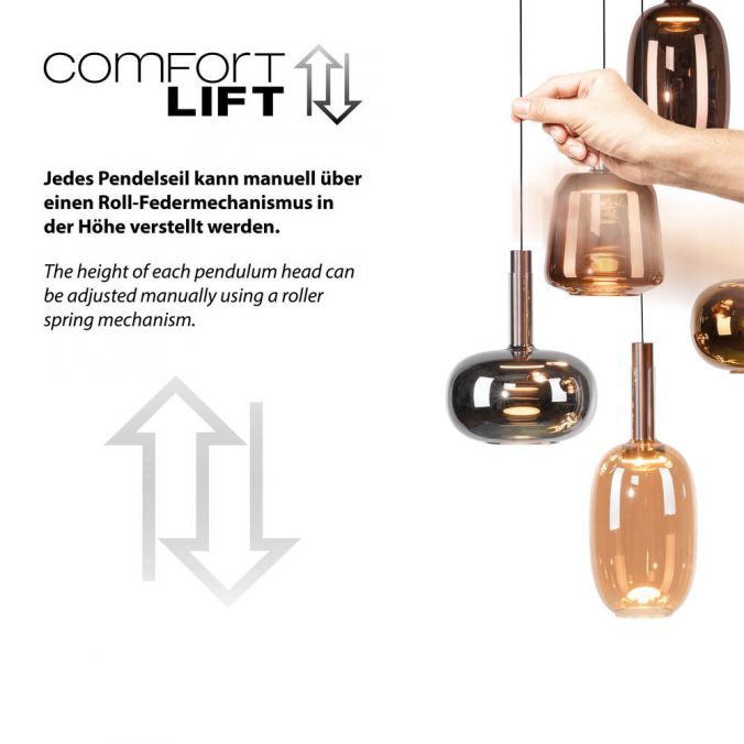 Piekaramā lampa Irides 200/55/55 cm brūns