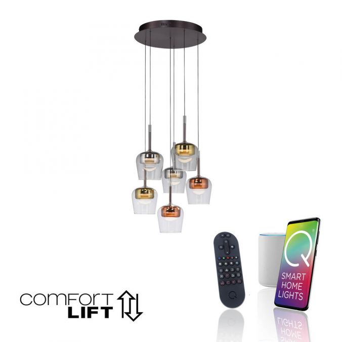 Piekaramā lampa Q-KON 200/50/50 cm melns