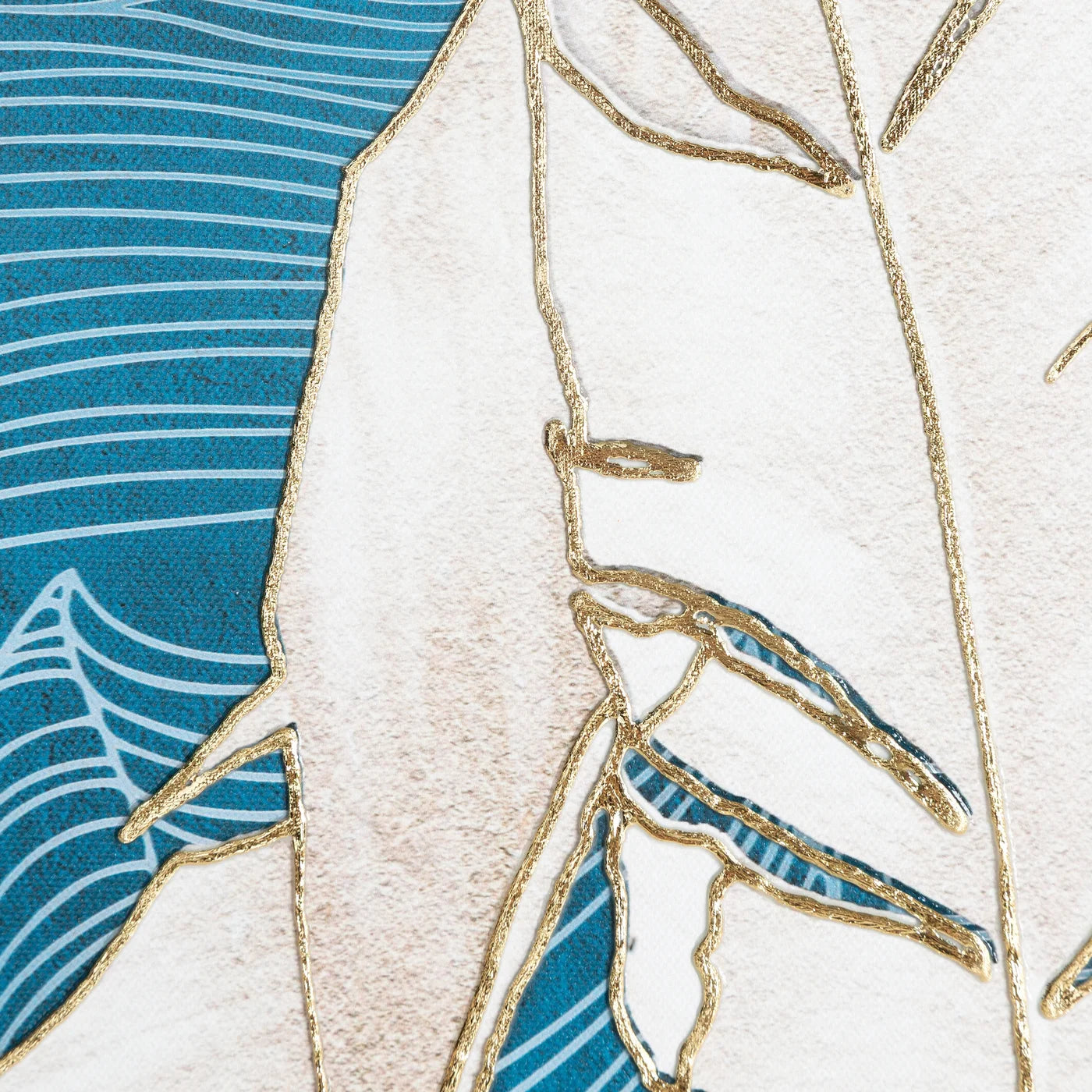 Glezna Leaf 50/70 cm zils/zelts - N1 Home