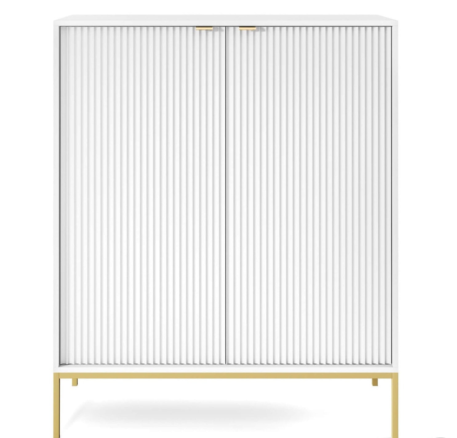 Kumode NV 104/125/39 cm balts/zelts - N1 Home