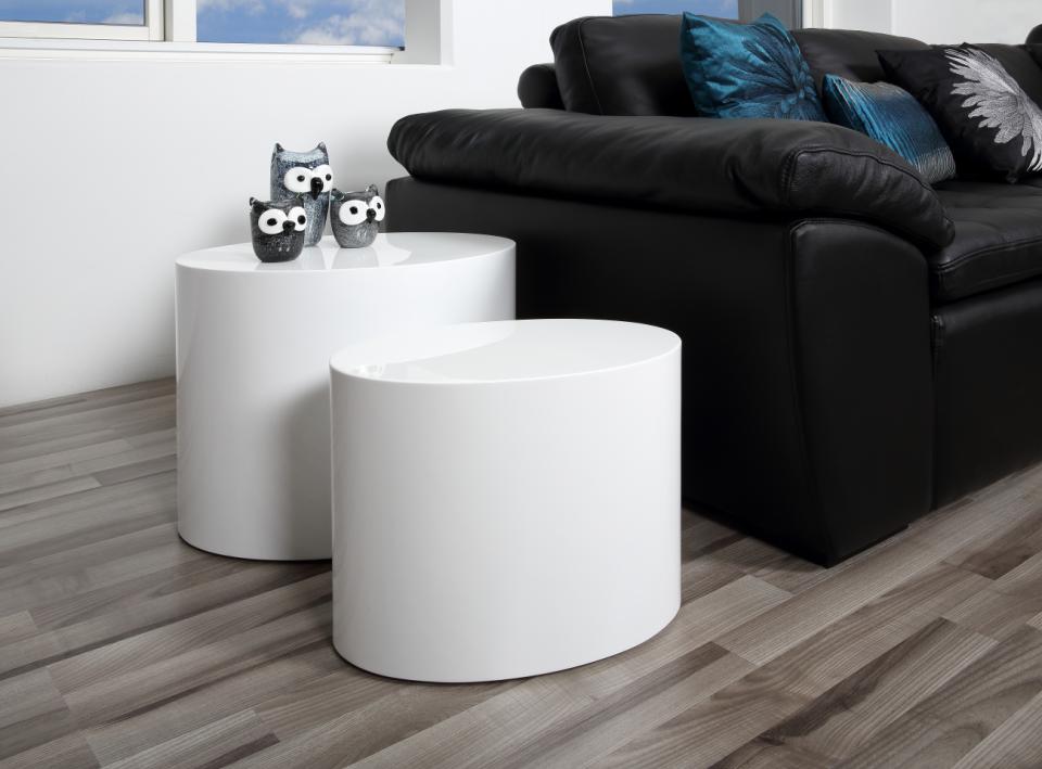 Kafijas galds Mic 48x33x40 cm, 40x24,5x33 cm balts - N1 Home