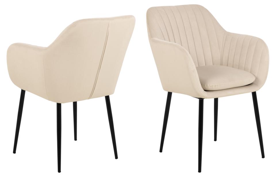 Krēsls Emil 57/61/83 cm smiltis/melns - N1 Home