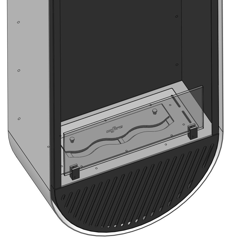 Biokamīns Incyrc Vert 130/50/25 cm balts - N1 Home