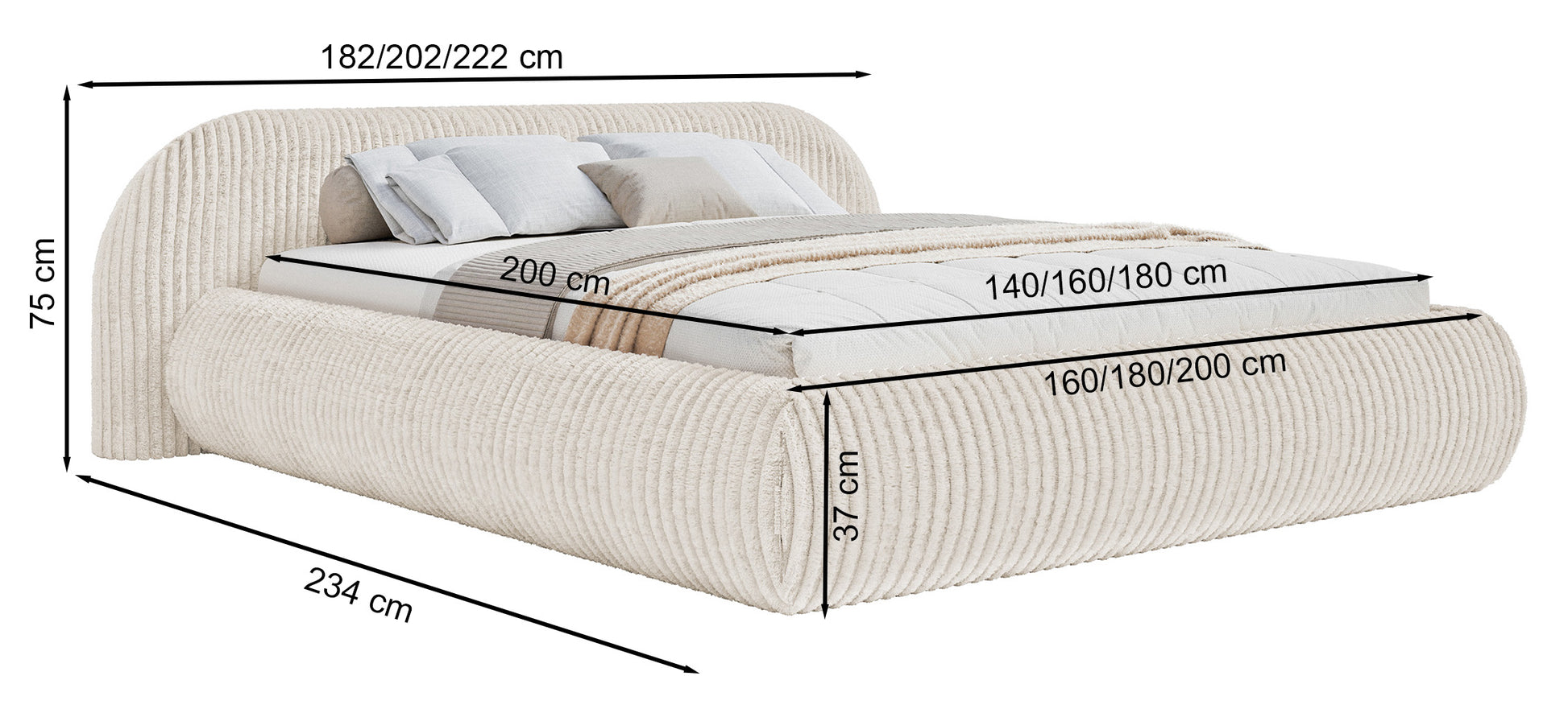 Gulta Šelli 182;202;222/75/234 cm Ambience 18 - N1 Home