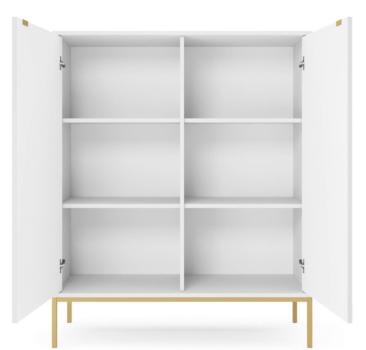 Kumode NV 104/125/39 cm balts/zelts - N1 Home