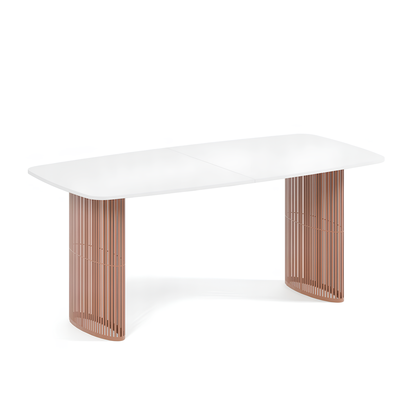 Galds Arco 160;180;200/76/90 cm Arktiks balts/bronza