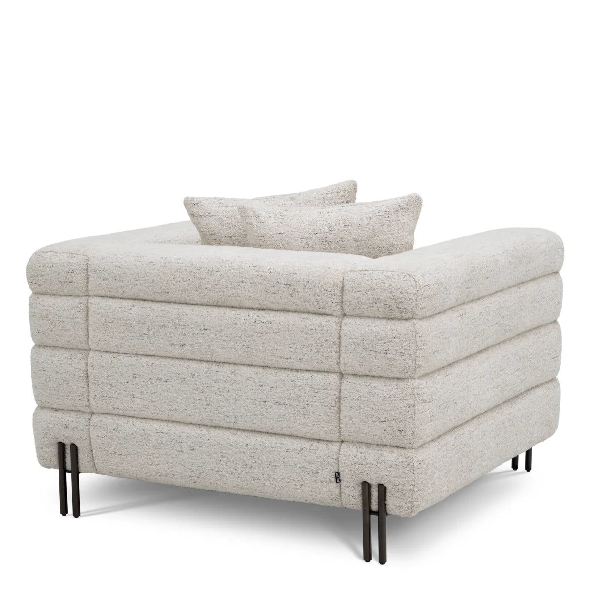 Krēsls York Eichholtz 112/97/69 cm Seashell off-white | bronze finish - N1 Home