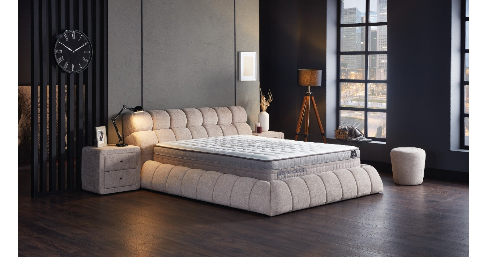 Gulta Ici 180/200 cm bēšs - N1 Home