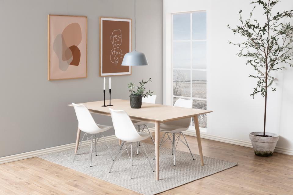 Krēsls Erkot 48/54/85 cm balts/hroms - N1 Home