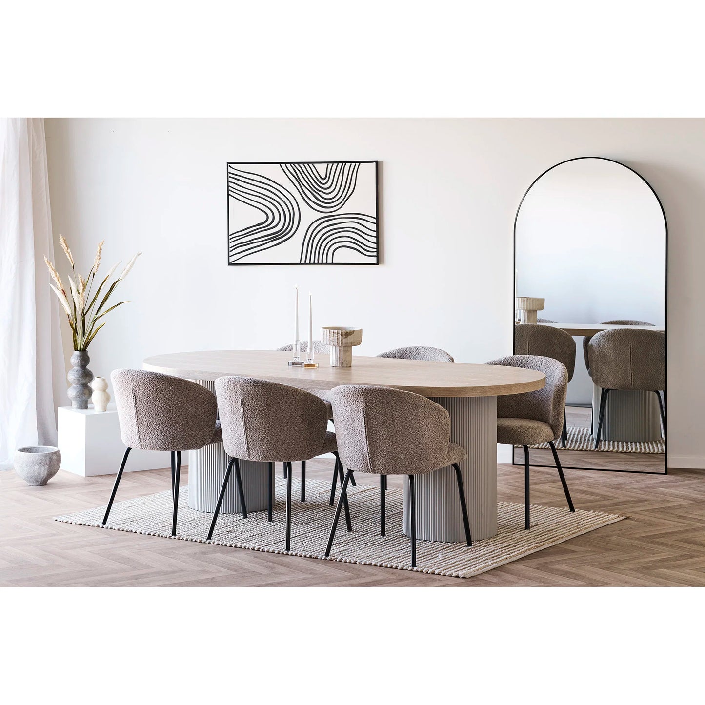 Spogulis Bilbao 90/180 cm melns