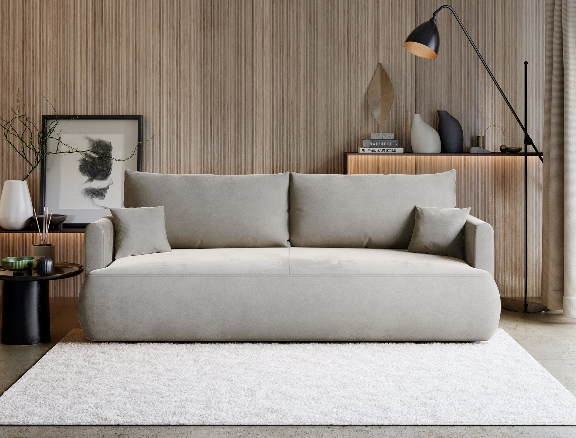 Dīvāns Ovors 226/90/97 cm Castel 80 - N1 Home