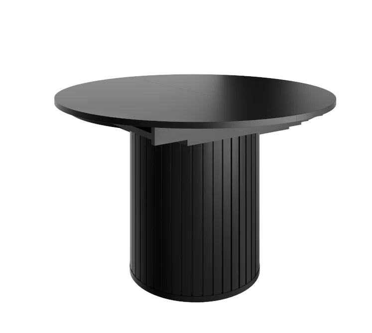 Galds Zanto 120-160/120/75 cm melns