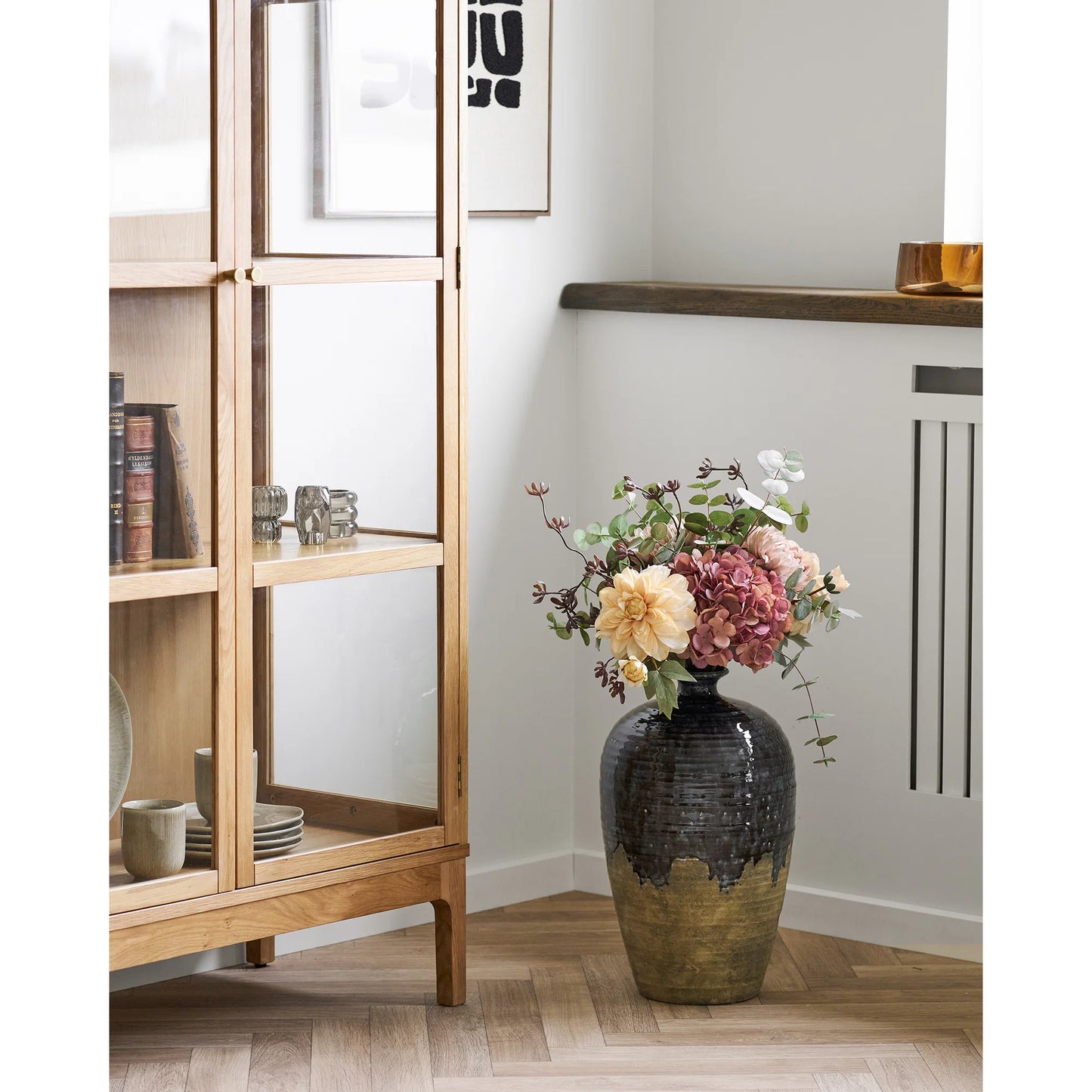 Vaze Amfra 27/27/44 cm zils