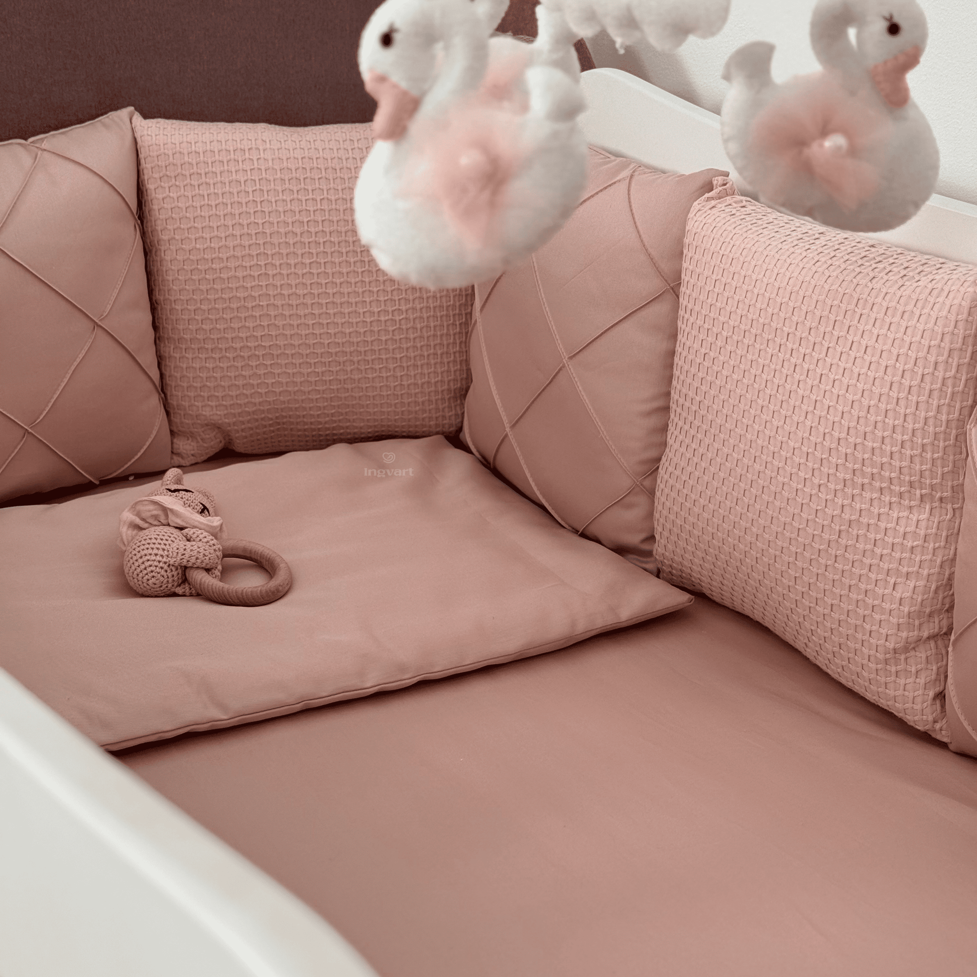 Satīna Gultas Veļas Komplekts "Platīns" dusty rose - N1 Home