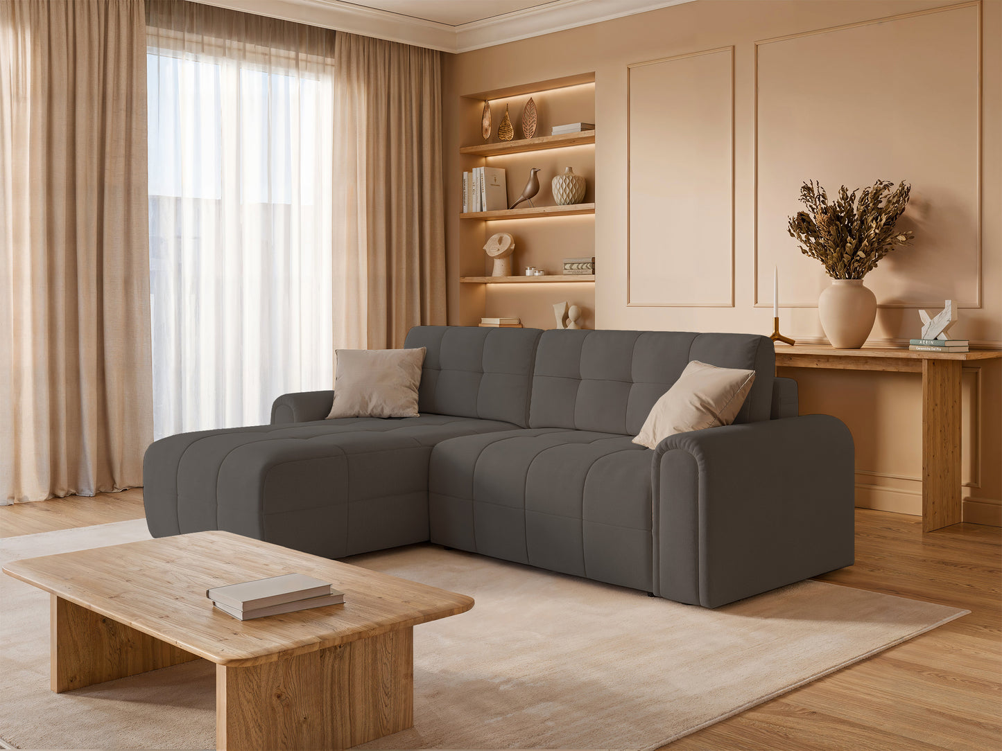 Dīvāns Simol 268/94/180 cm Storm 09 - N1 Home