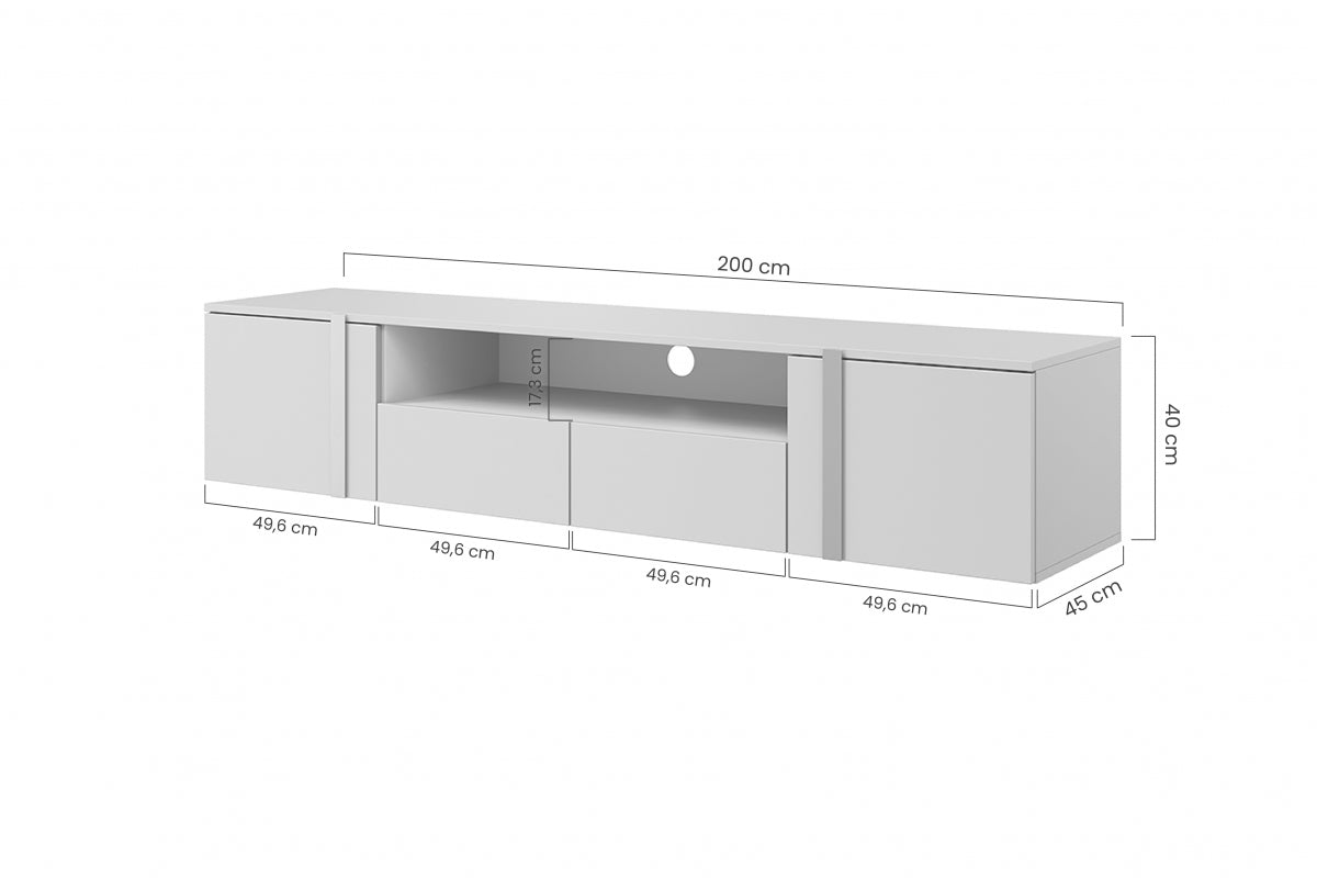 Kumode RTV  VECA 200/40/45 melns/ dabīgs - N1 Home