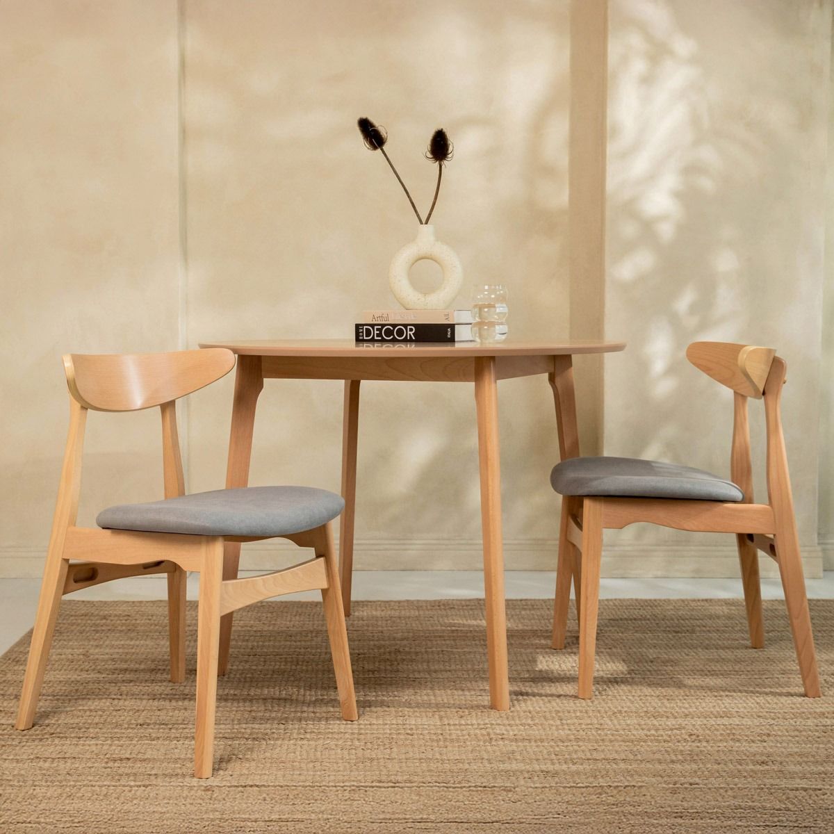 Krēsls Arus 48/55/74 cm dabīgs/pelēks