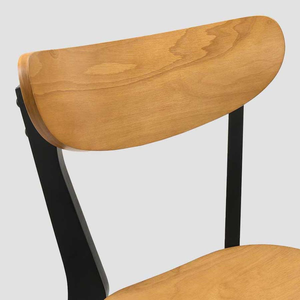 Krēsls Veri 54/46/75 cm melns/dabīgs