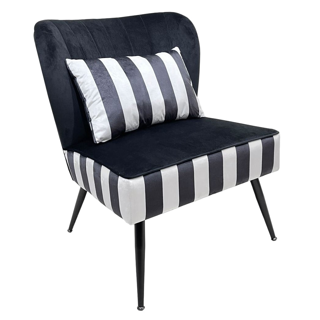 Krēsls Evoya 71/75/86 cm melns/balts