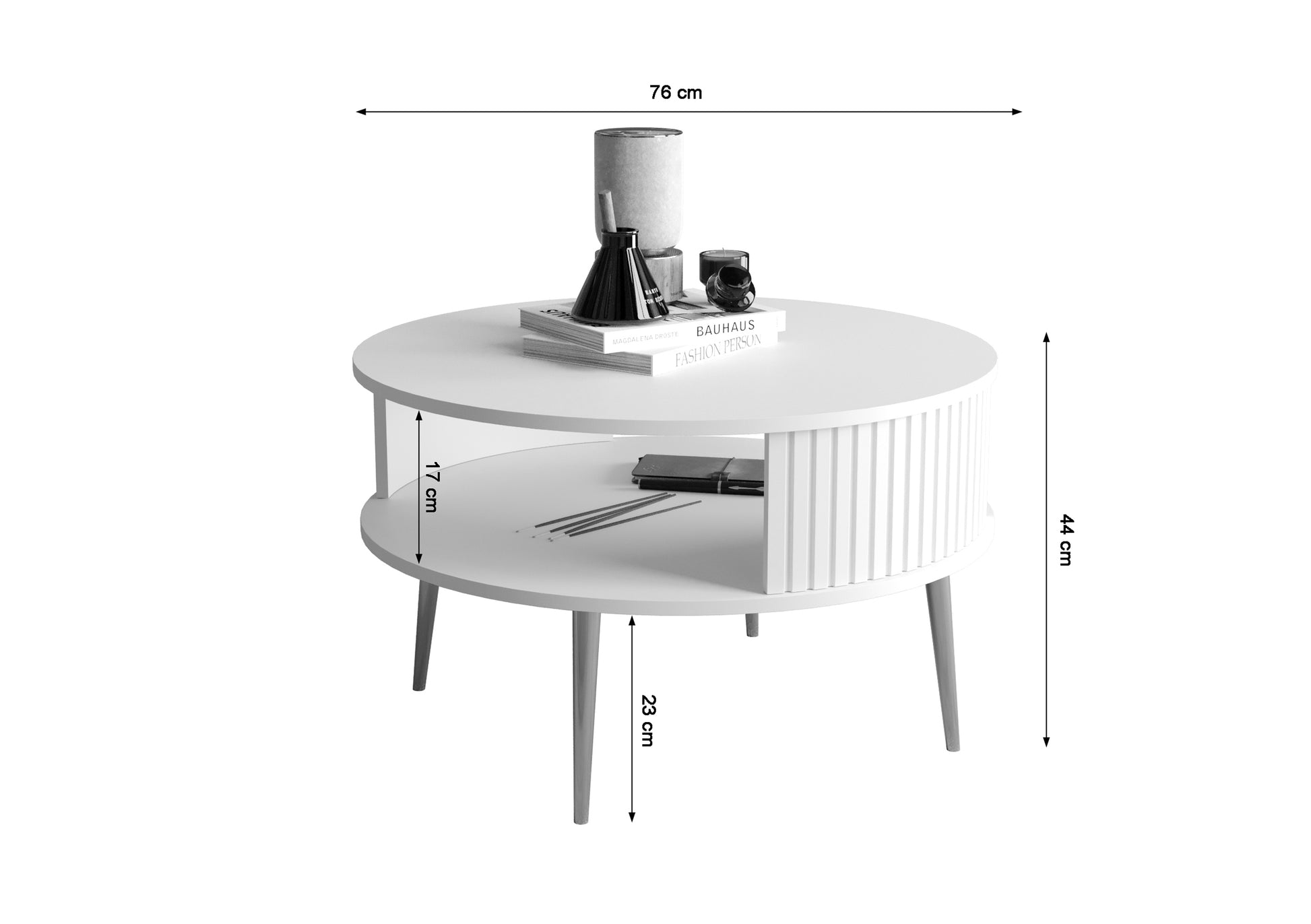 Kafijas galds PIVIANO (76/76cm) kašmira - N1 Home